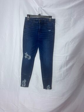 American Eagle Outfitters Navy Distressed Women's Skinny Jeans